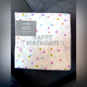 40Pcs 3 Ply Happy Birthday  Paper Napkins 5” X 5” Foldedfor Birthday Decorations